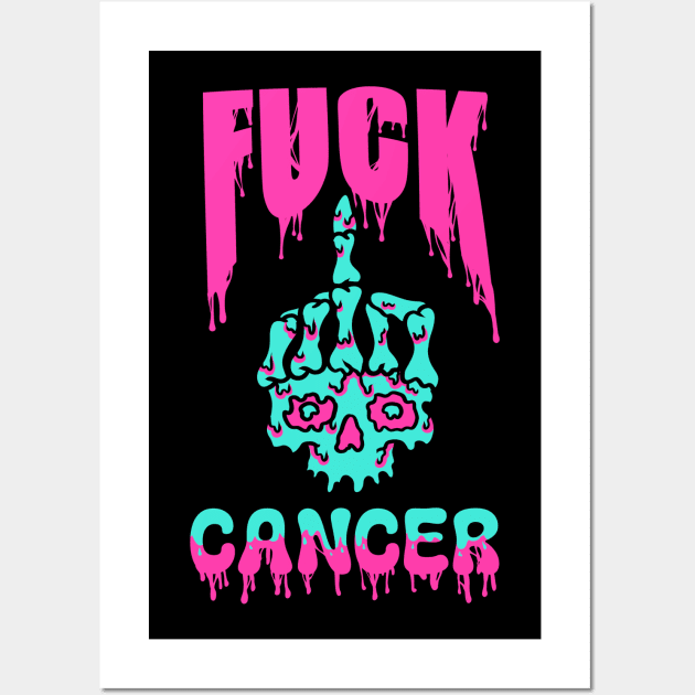 Fuck Cancer Wall Art by margueritesauvages